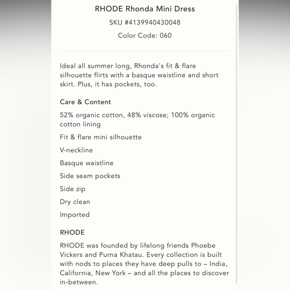 ✨ Anthropologie Rhonda Mini Dress Sz 4 - Picture 9 of 9